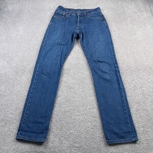 Levis Jeans Womens 24 Blue 501 Straight Leg Mid Rise Button Fly Denim‎ Casual